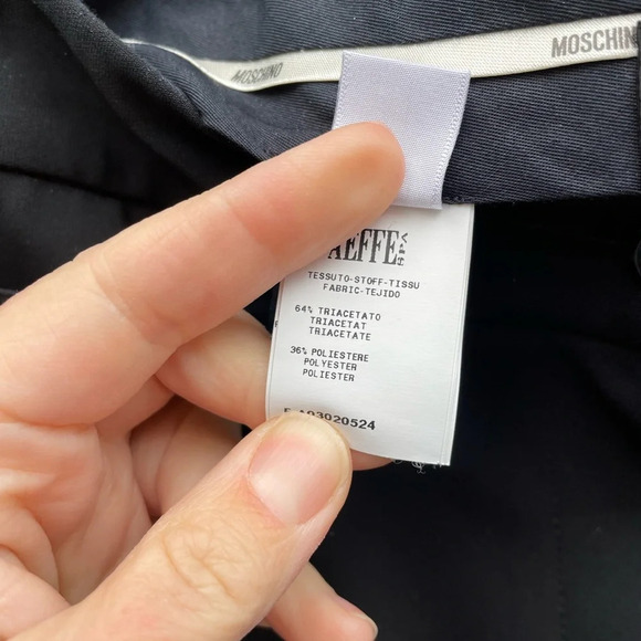 Moschino  Black Slim Pants with Pearl Embellished Details, size 6 - Picture 11 of 13